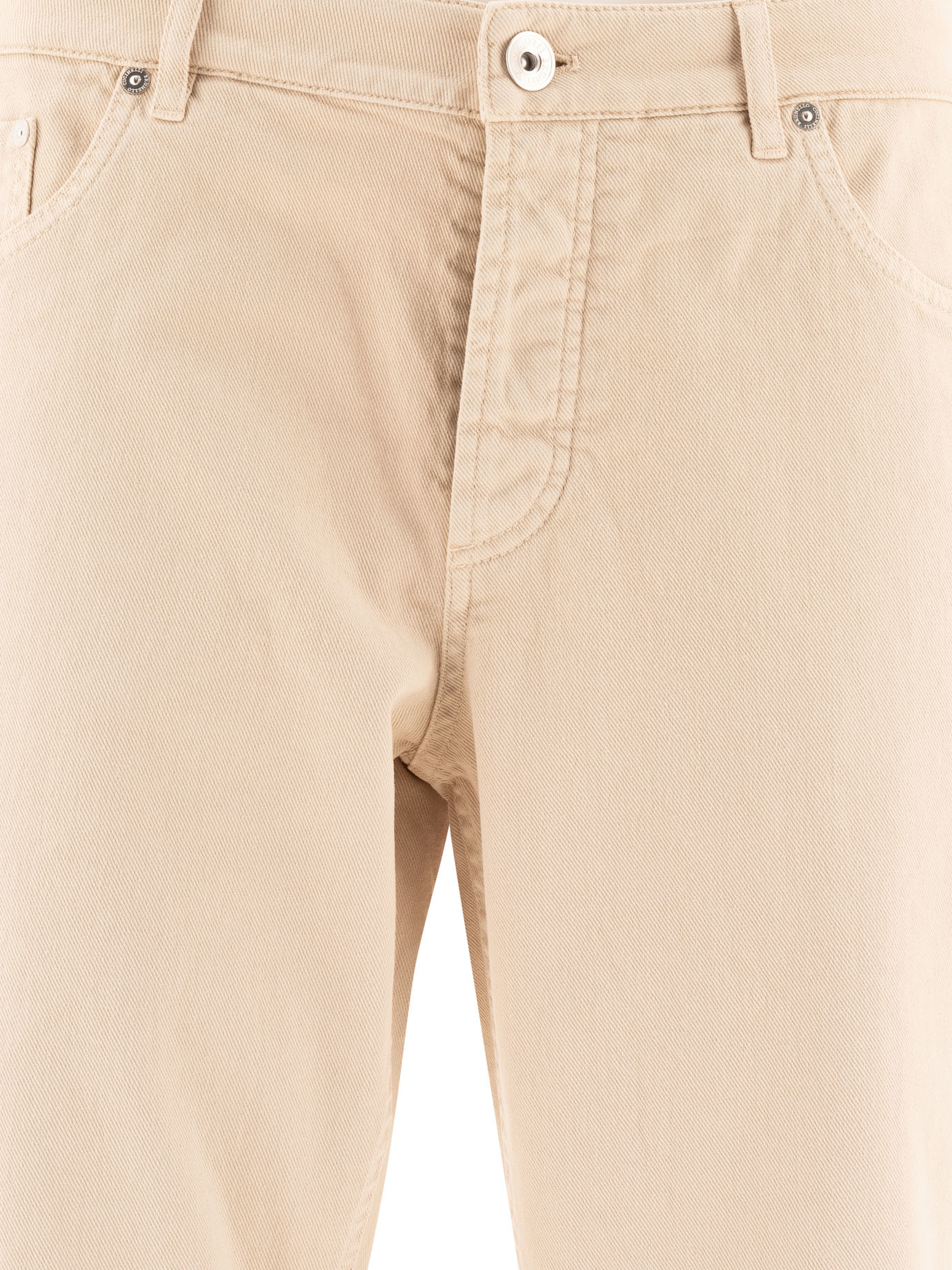 BRUNELLO CUCINELLI Beige Garment-dyed trousers